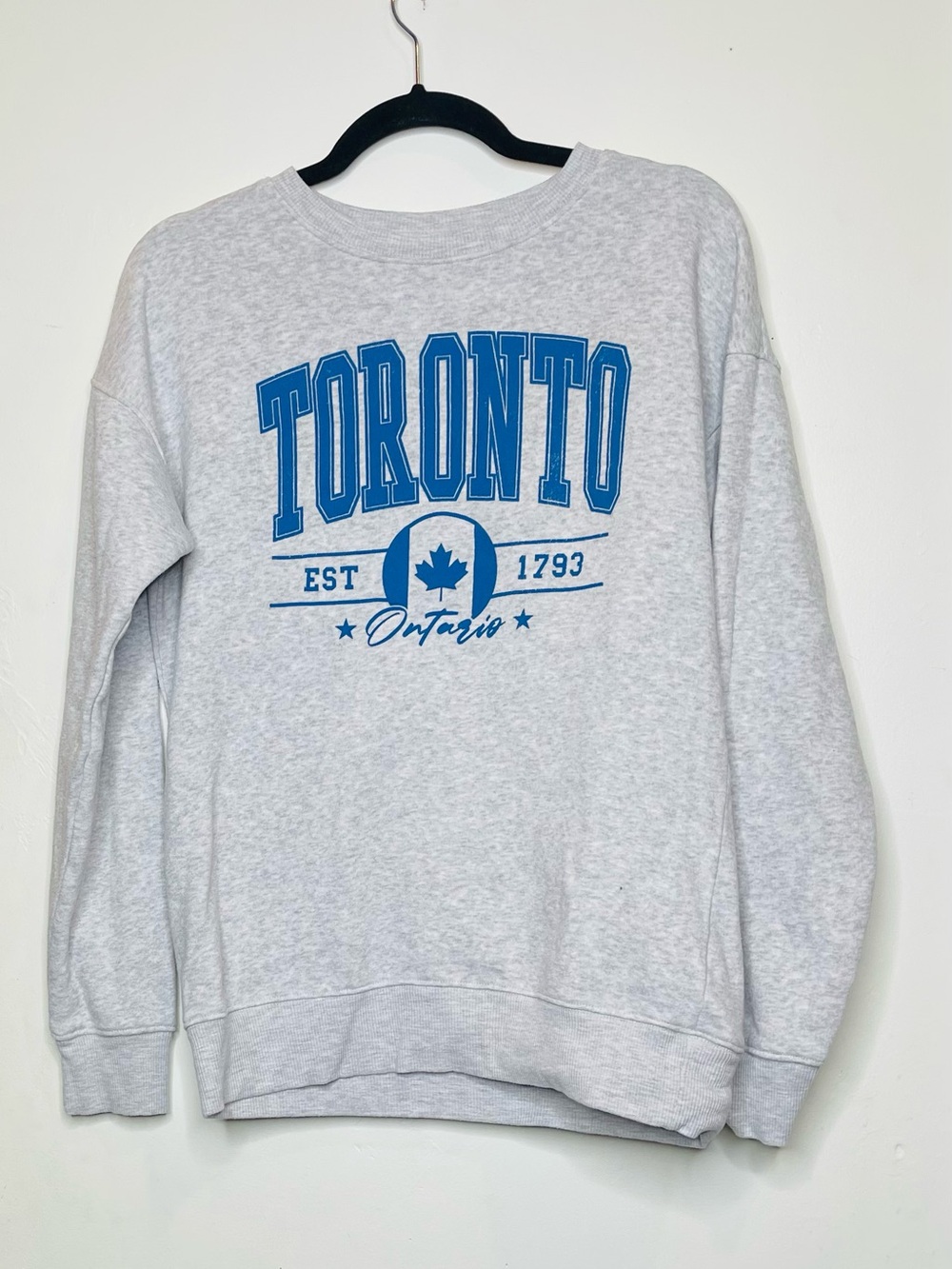 Thread & Supply Toronto Graphic Crewneck Sweatshirt - Light Gray/Blue